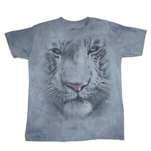 Vintage The Mountain White Tiger Graphic Tee – Size L – Made in USA